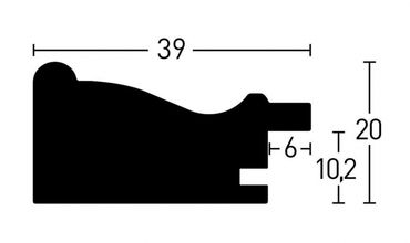 Nielsen 3241003 Vintage schwarz 40x50cm