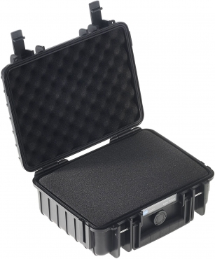 B&W Case Type 1000 SI black with foam insert