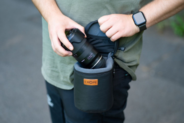 C-Rope Premium Objektivtasche mit Fleece-Fütterung L