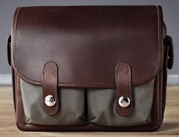 Oberwerth Bag Wetzlar Cordura olive cowhide dark brown