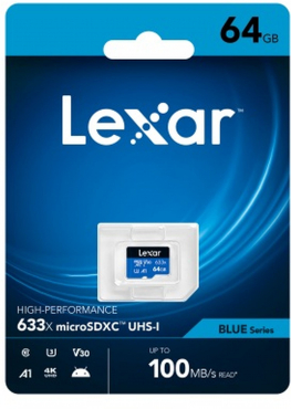 Lexar microSD UHS-I 64GB V30 633x