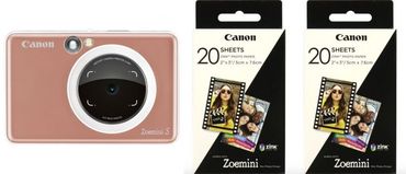 Canon Zoemini S Rose Gold + 2x ZP-2030 20 Bl. Papier