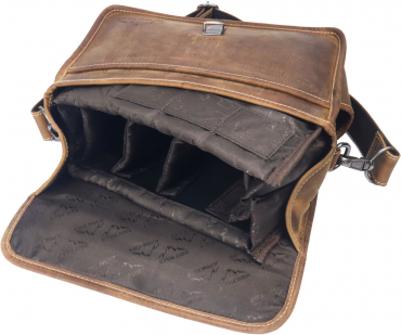 Alpine leather camera bag press wild camel