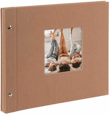 Goldbuch 26719 Schraubalbum Bella Vista Haselnuss schwarze Seiten