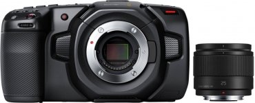 Blackmagic Pocket Cinema 4K + Panasonic Lumix G 25mm f1.7 black