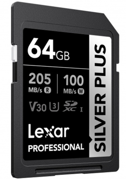 Lexar SDXC Silver Plus UHS-I 64 Go
