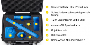 DJI Osmo 360 Adventure Combo + B&W DJI Osmo 360 Case Typ 1000 Orange