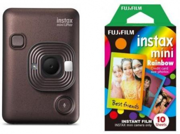 Fujifilm Instax Mini LiPlay deep bronze + Rainbow Film