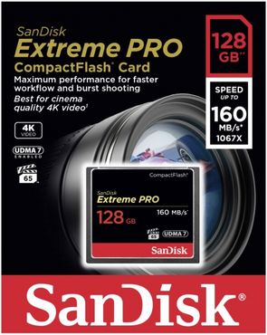 SanDisk Compact Flash Extreme Pro 128GB 