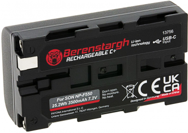 Berenstargh Akku Sony NP-F550 3500mAh USB-C Input