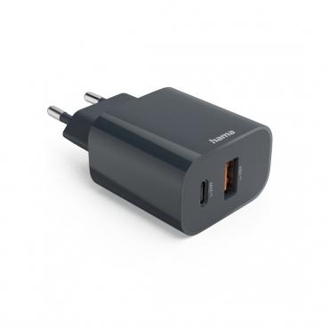 Hama 86441 Chargeur rapide USB-A/C 20W Anthracite