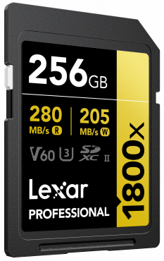 Lexar Professional SDXC Gold 256GB 1800x UHS-II V60