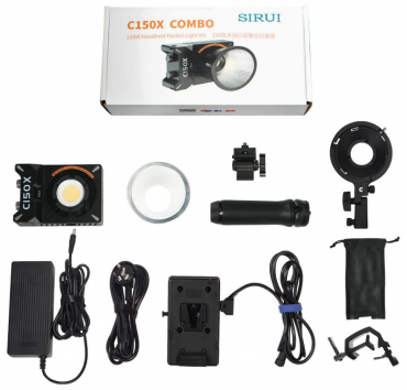 Sirui C150X Mini Area Light +Bowens Mount Adapter +V-Mount Adapter