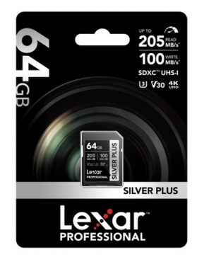 Lexar SDXC Silver Plus UHS-I 64 Go