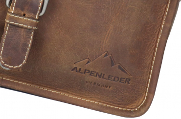 Alpine leather camera bag press wild camel