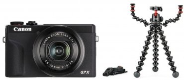 Canon PowerShot G7X Mark III schwarz + NB-13L + Joby Gorillapod Rig
