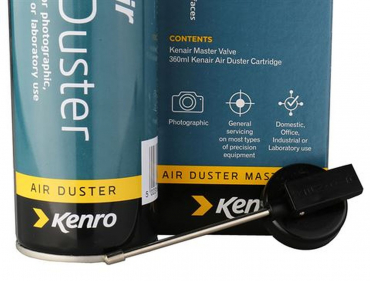 Kenro compressed air spray can + plastic spray head 360ml