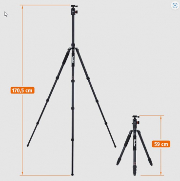 Rollei C6i aluminum tripod black
