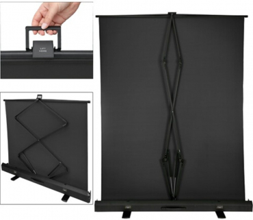 StudioKing Roll-Up Hintergrund Schwarz FB-150200FB 150x200 cm