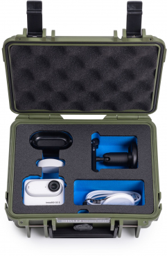 INSTA360 GO 3S 64GB White + B&W Case Type 500 brown/green