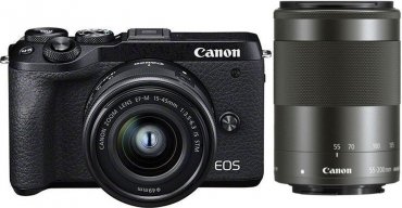 Canon EOS M6 Mark II + EF-M 15-45mm f3.5-6.3 + EF-M 55-200mm f4,5-6,3