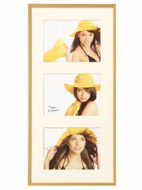 Walther Kunststoffrahmen KV315G New Lifestyle Galerie 3x 10x15cm gold