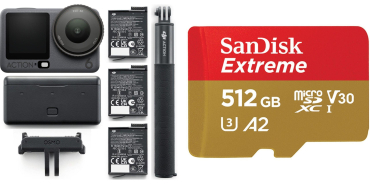 DJI Osmo Action 6 Adventure Combo + SanDisk SDXC Extreme 512GB