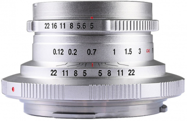 LAOWA 15mm f5 Cookie FF für Canon RF, silber