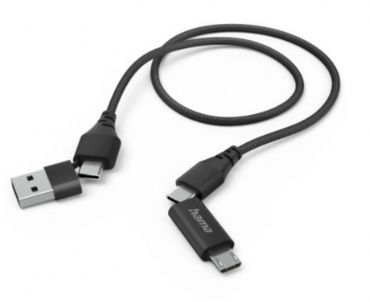 Hama 201537 4in1 Multi-Ladekabel 1,5 m schwarz