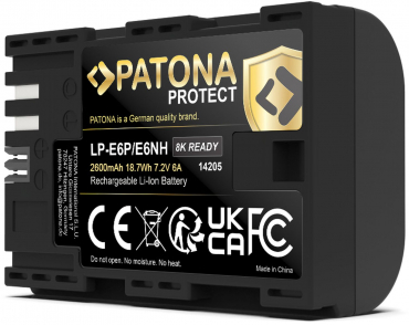 PATONA PROTECT battery Canon LP-E6P R5II 8k capable 6A