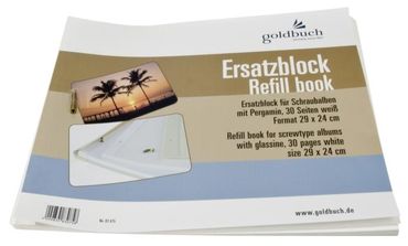 Goldbuch replacement block 83 075 white 24x29 cm for screw albums 30x25cm