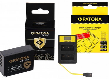 PATONA Dual USB charger + 2x NP-W126 battery - 6068178 PATONA Dual USB charger + 2x NP-W126 battery