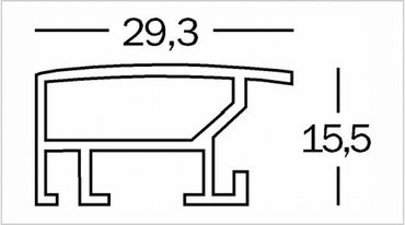 Walther AL030D Aluline Aluminiumrahmen 20x30 stahl