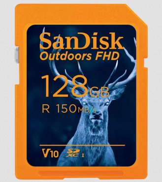 SanDisk Outdoors FHD SDXC UHS-I card 128GB