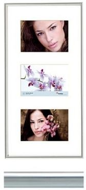 Walther Cadre plastique KS315S Galeria 3x 10x15cm argenté - 716990 Walther Cadre plastique KS315S Galeria 3x 10x15cm argenté