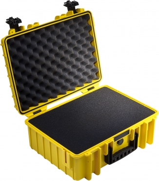 B&W Case Type 5000 SI jaune avec insert en mousse