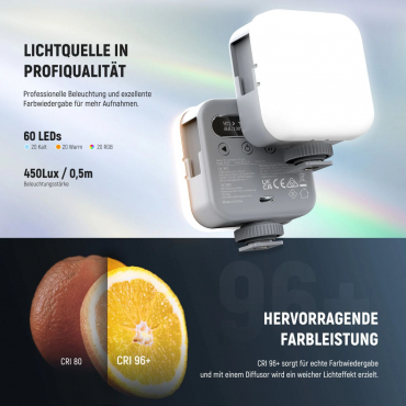 NEEWER BL60C, 5 Watt magnetisches RGB Videolicht