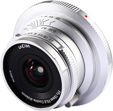 LAOWA 15mm f5 Cookie FF für Canon RF, silber