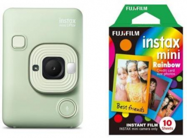 Fujifilm Instax Mini LiPlay vert matcha + film Rainbow
