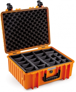 B&W Case Type 6000 RPD orange with compartment divider
