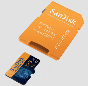 SanDisk Outdoors 4K microSDXC-UHS-I card 128GB