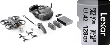 DJI Avata 2 Fly Smart Combo (Three B.) + Lexar Silver Plus 128GB V30
