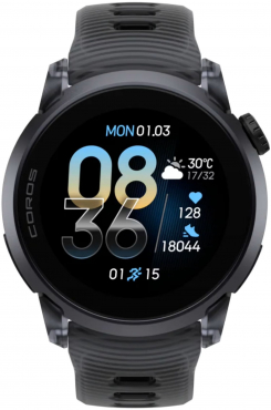 COROS Sportuhr PACE 4 Silikon Crystal Black