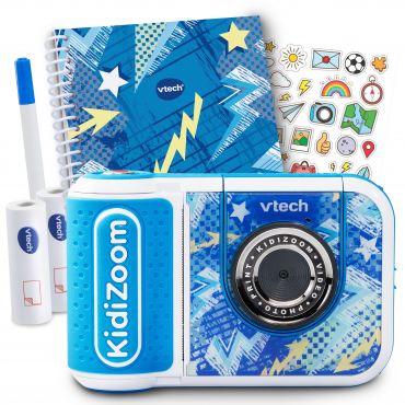 VTech KidiZoom Print Cam Scrapbook Bundle bleu