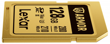 Lexar SDXC Pro Gold Series ARMOR UHS-II 128GB V60