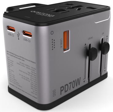 PATONA Platinum PD70W Universal Travel Adapter with magnetic cable