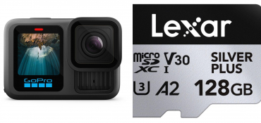 GoPro HERO13 Black + Lexar microSDXC Silver Plus 128GB UHS-I V30