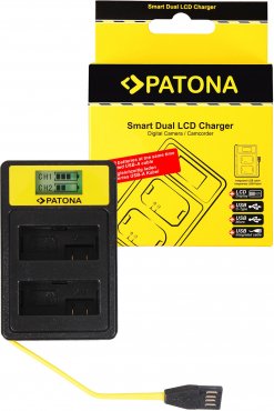 PATONA Smart Dual LCD USB Ladegerät für Canon LP-E8