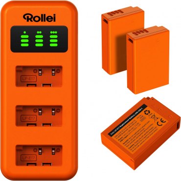 Rollei Set LP-E17 3x batteries and charger