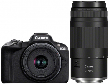 Canon EOS R50 black + 18-45mm IS STM + RF 75-300mm f4-5.6